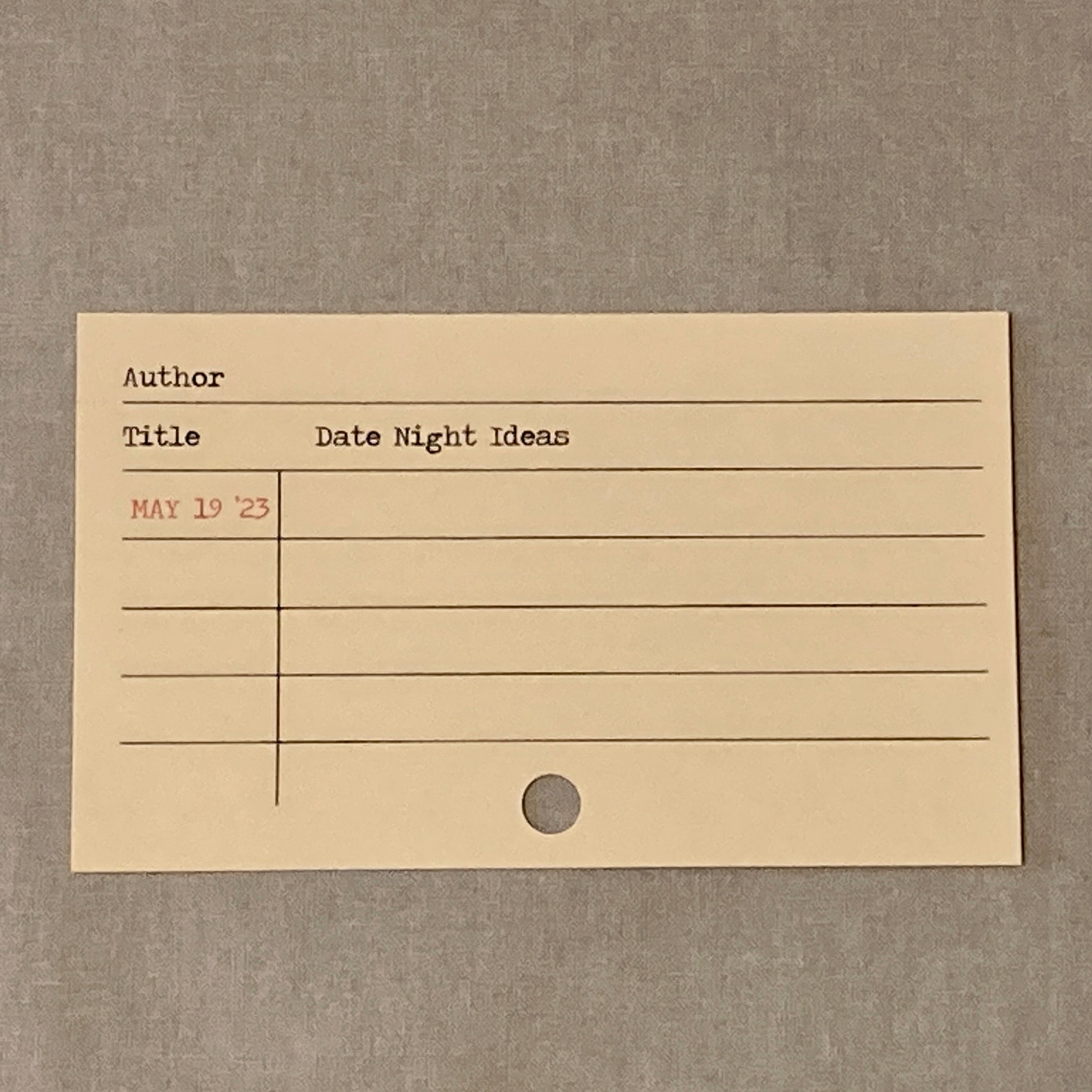 Literary Catalog Card Guest Book Cards for Wedding / Advice Etsy