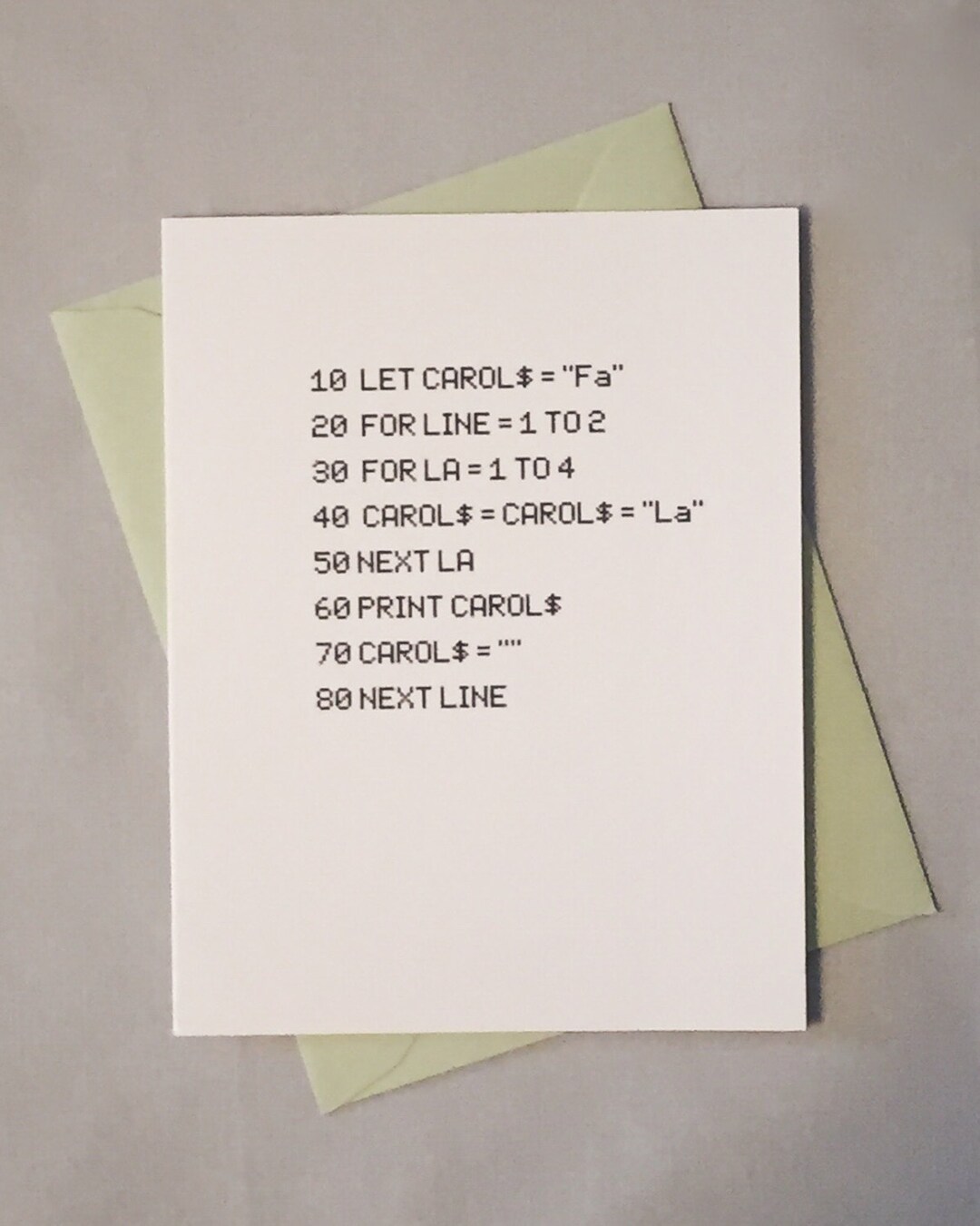 Nerdy Christmas Card, BASIC Computer Programming Language / Deck the ...