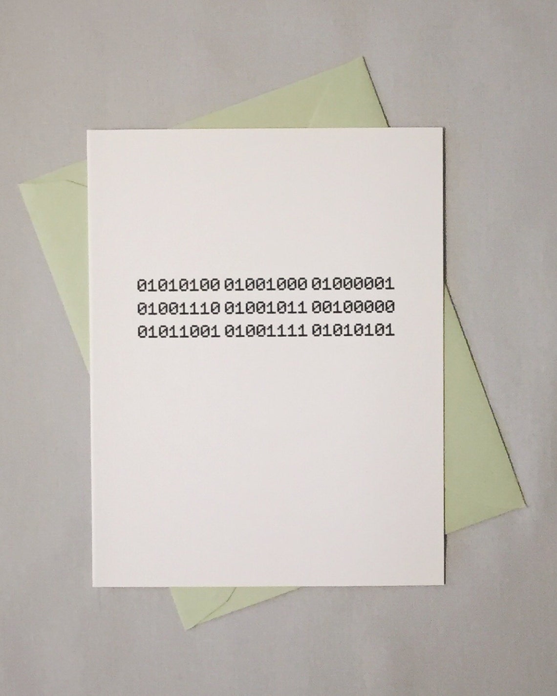 Binary Code Thank You Card / Thank You Card for Computer - Etsy