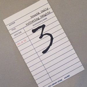 Biblioteca Wedding Borrower's Card Table Number Cards for Literary Wedding (juego de 12) / Decoración de la mesa de boda libresca / Bar / Bat Mitzvah