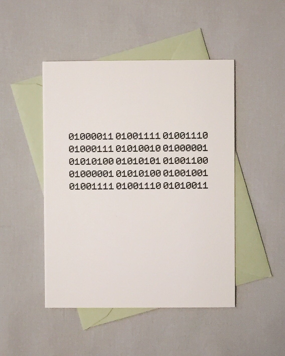 Congratulations Coding Geeky Binary Code Congratulations Card - Etsy
