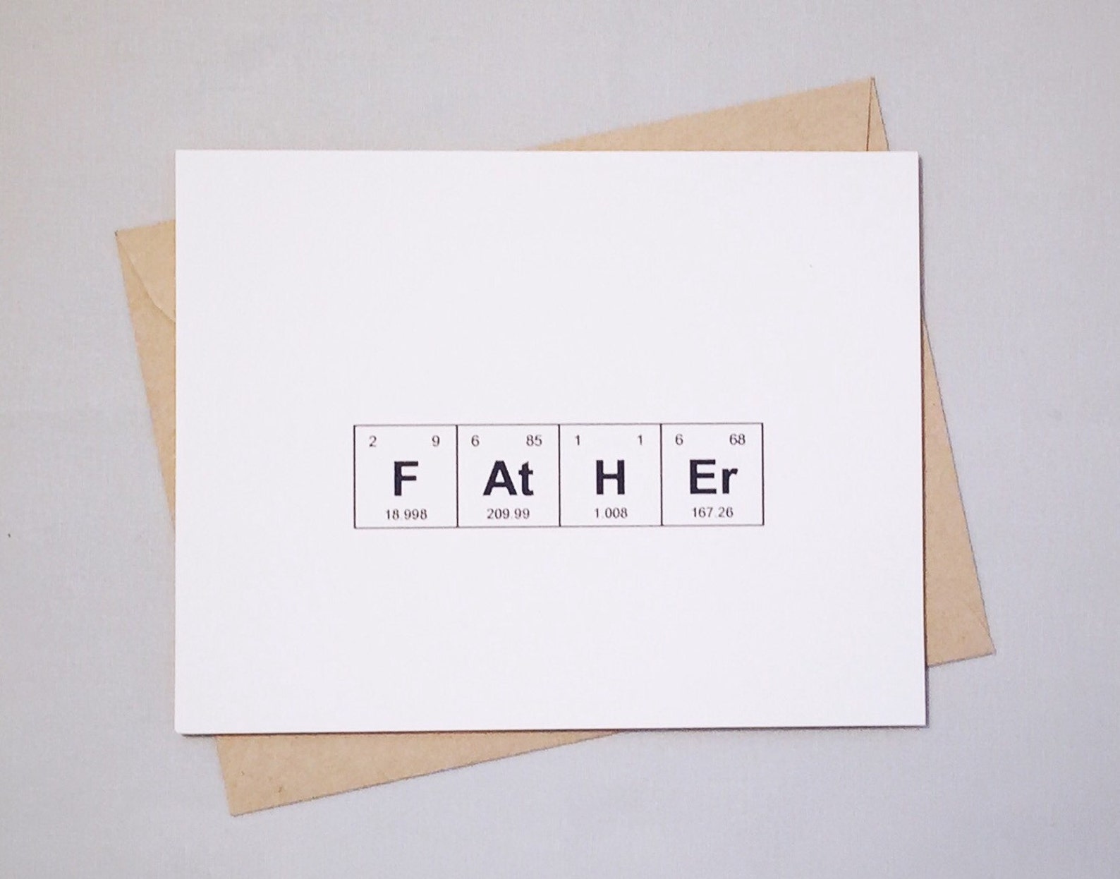 Father's Day Card for Dad / Periodic Table of the Elements | Etsy