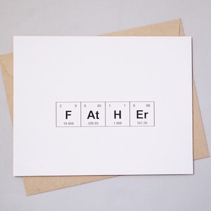 Father's Day Card for Dad / Periodic Table of the Elements 