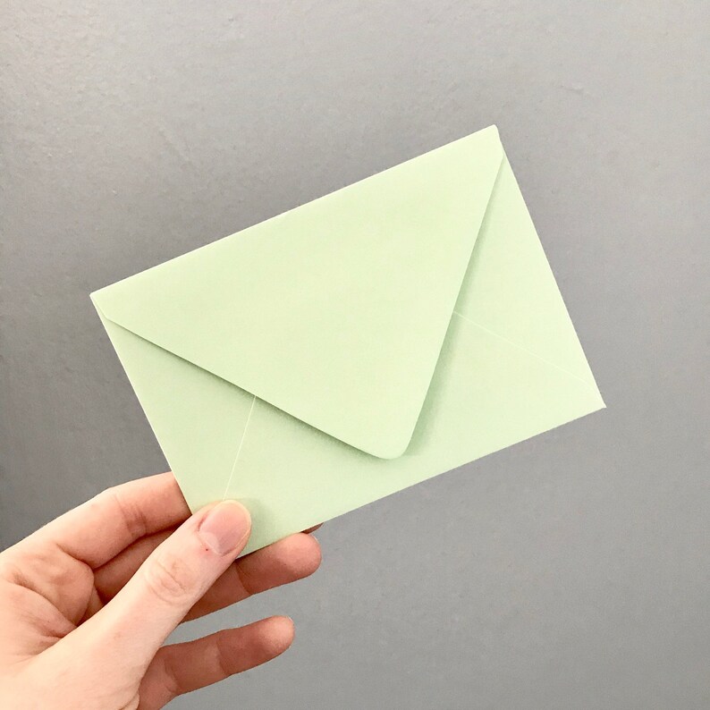 Mint Green 4bar Envelopes set of 10 / 4 Baronial Envelopes Etsy