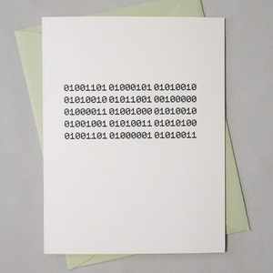Merry Christmas Geeky binaire codekaart / kerstkaart voor computernerds, programmeurs, programmeurs en software-ingenieurs