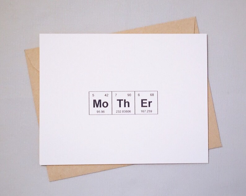 Mothers Day Periodic Table of the Elements MoThEr / STeP MoThEr /MoThEr IN LaW Card / Sentimental Elements Card for Women in Science image 1