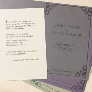 Library Book Wedding Invitations / Literary Wedding (sample)