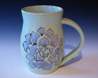 light green and blue  mug