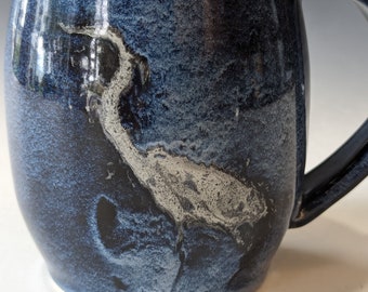 blue heron mug