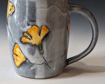 gingko in autumn mug