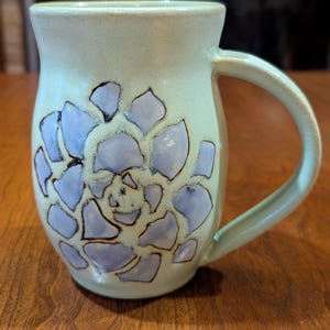 light green and blue  mug