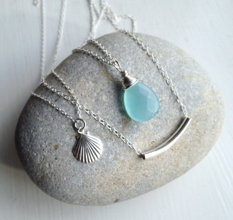 Layered Necklace Set Silver Layered Necklaces Silver Etsy UK