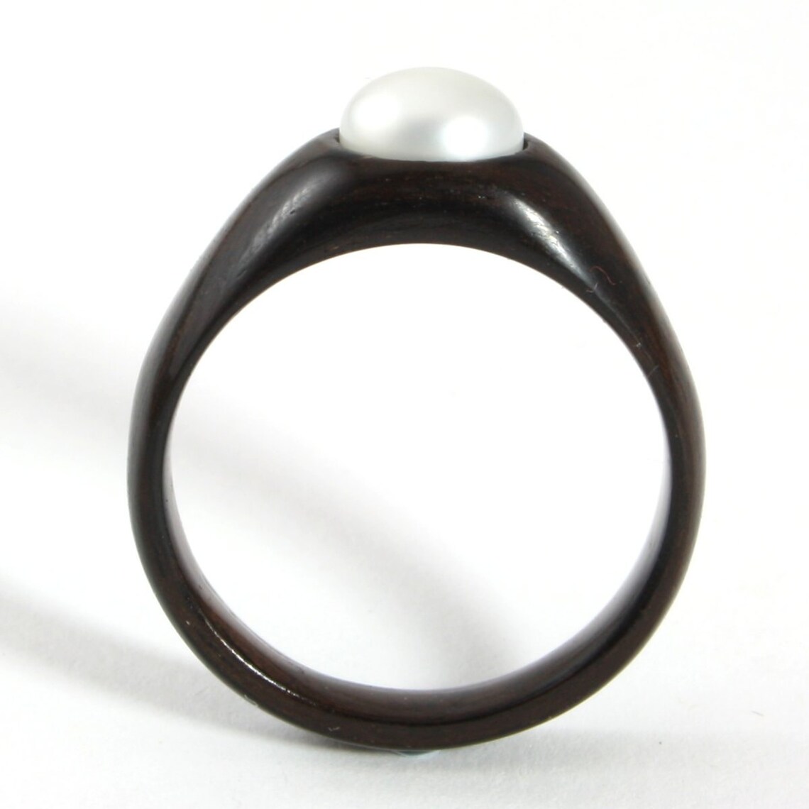 Wooden Engagement Ring Handcrafted in Ebony and Set With Etsy