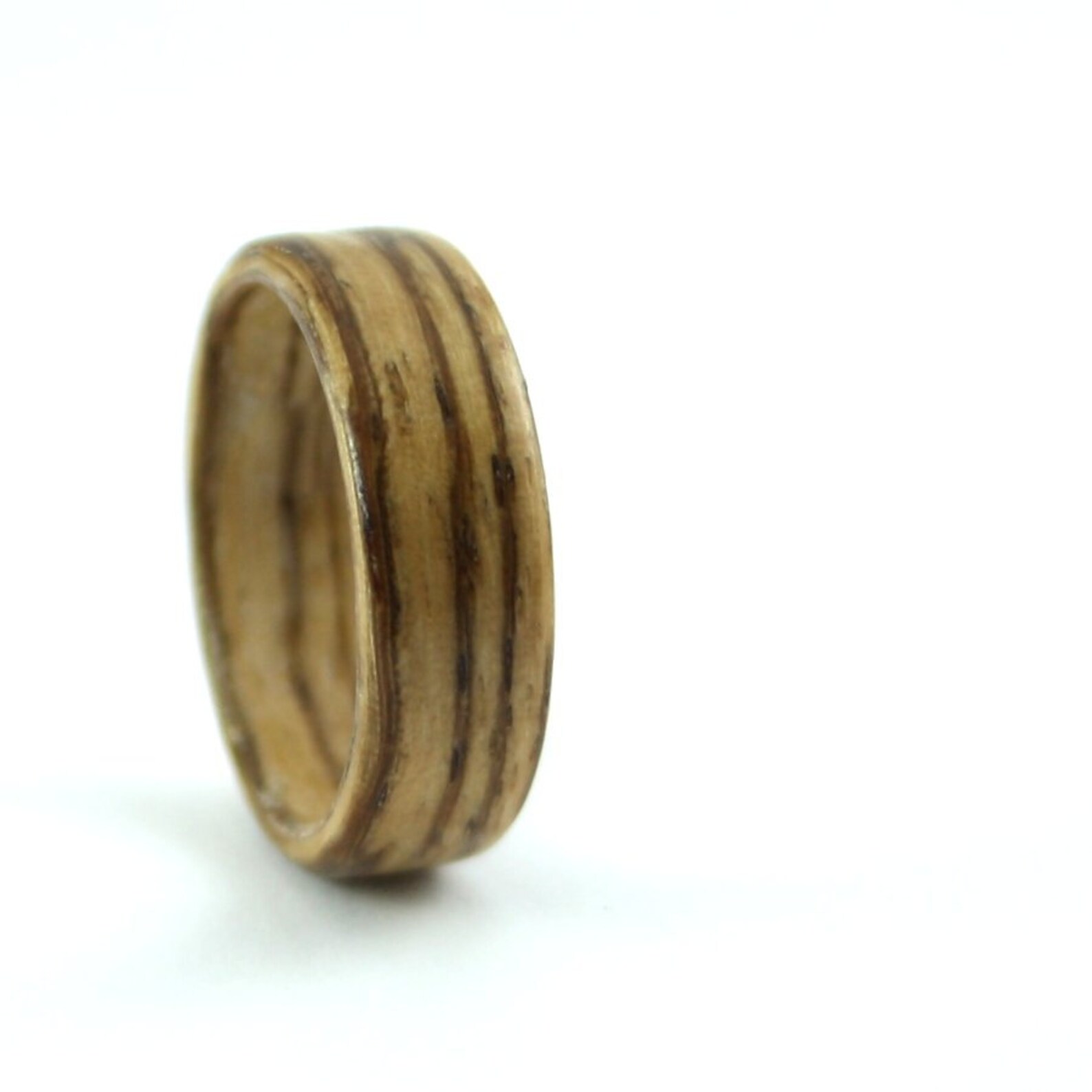 Zebrawood Wooden Ring Etsy