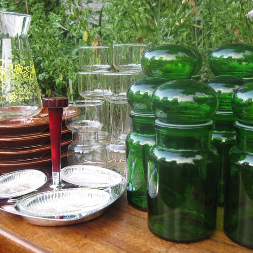 Hecho 1960年代 925シルバーエッチングオーバーレイショットグラス 6個