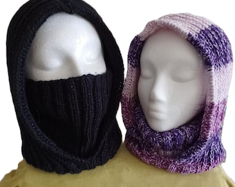 Patrón de pasamontañas Knit Monika Brioche: cuello alto acanalado (patrón PDF)