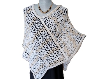 Patrón de poncho a crochet "Mañana Brumosa": Poncho elegante y fácil (Patrón en PDF)