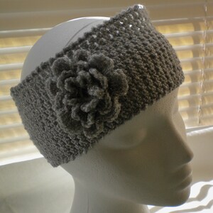 Crochet Headband PATTERN with flower / Crochet Sparkle Flower Headband / Crochet Ear Warmer pattern / Crochet Head Wrap pattern