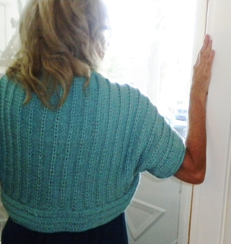 Knit Bolero Shrug PATTERN Seaside Bolero Shrug / Knit Bolero pattern / Knit Shrug pattern / Knit Shoulder Shrug pattern /Cropped Cardigan image 3