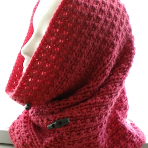 MOTIF de capuche au crochet avec boutons décoratifs / Modèle de capuche au crochet / Modèle de capuche au crochet / Modèle de capuche au crochet