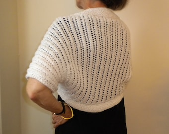 Knit Bolero Shrug PATTERN- Cascading Lights / Knit Bolero pattern / Knit Shrug pattern / Knit Shoulder Shrug pattern /Knit Cropped Cardigan