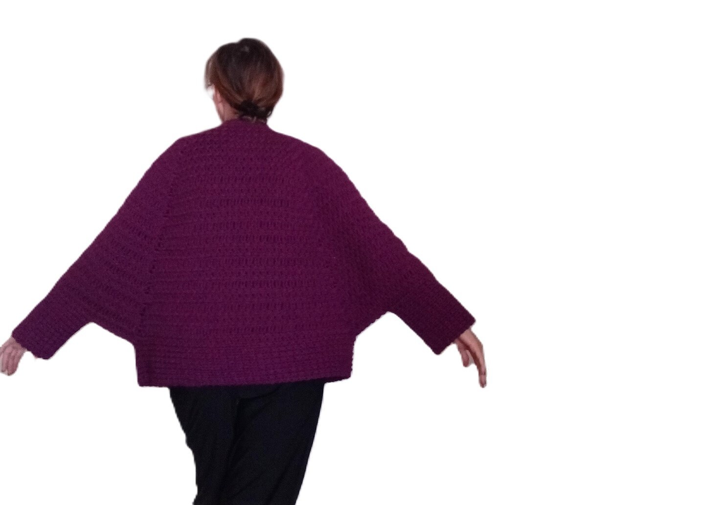 Crochet Bat Wing Cape Pattern: Serafina - Poncho With Sleeves (PDF ...