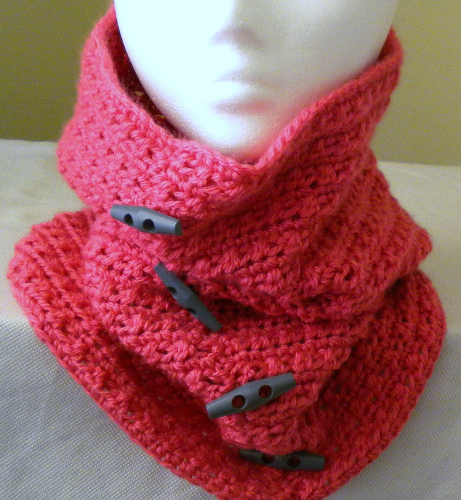 Crochet Cowl Hood PATTERN With Decorative Buttons / (Download Now) Etsy