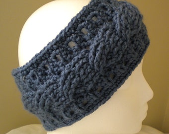 Crochet Cable Headband PATTERN / Cabled Headband / Crochet Ear Warmer pattern / Crochet Head Wrap pattern / Crochet Unisex Headband