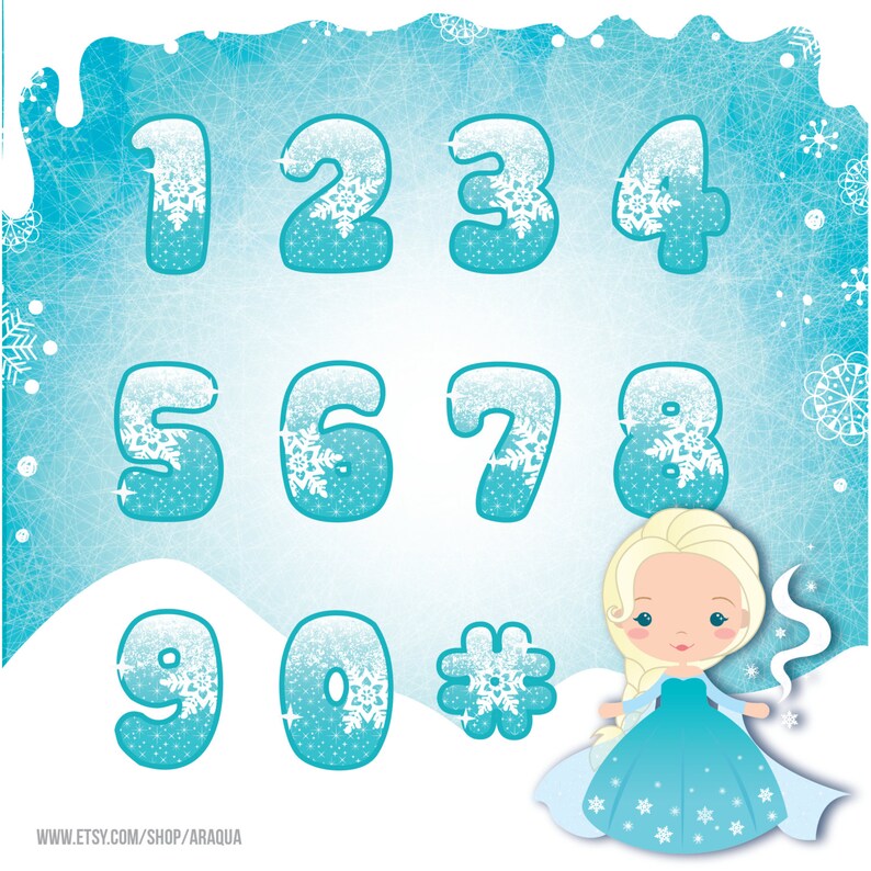 3Rd Birthday Clipart Frozen Number 3
