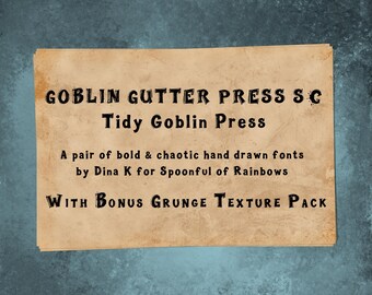 Grunge Serif Font Duo for Zines, Posters & Strange Little Projects