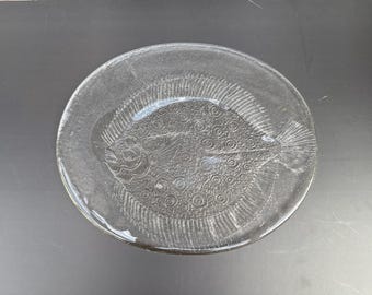 Kosta Boda Glass FISH serving platter Ann Warrf