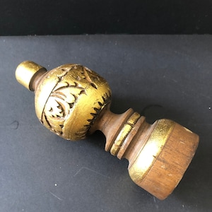 Sculptural Wooden Gilded orienthal Finial/ Hanger