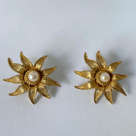 Paire De Boucles D'Oreilles Vintage Signées Boucher - Anciennes - Bon État