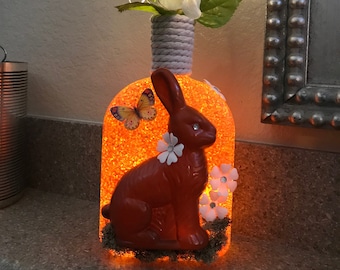Lighted Chocolate Easter Bunny Bottle