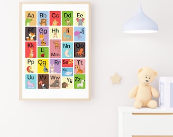 Animal Poster, Nursery Poster, Classroom Poster, School Poster,kids ...
