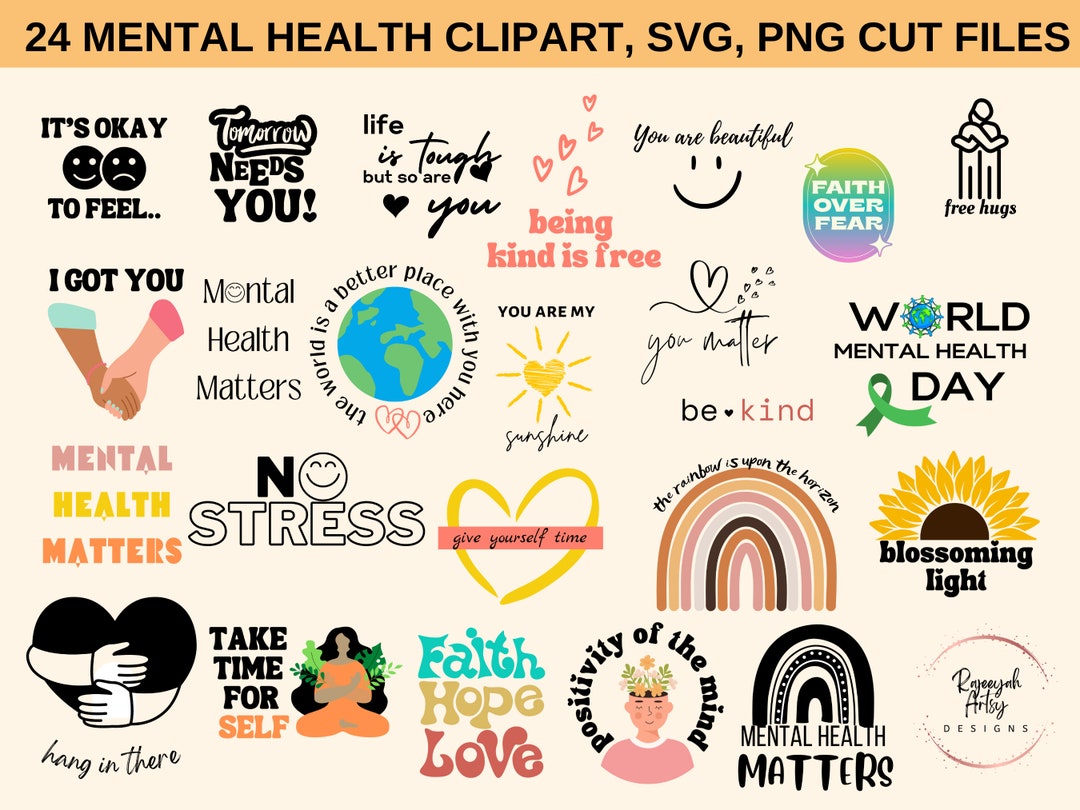 Mental Health SVG Bundle | Self Love | Motivational | Inspirational Cut ...