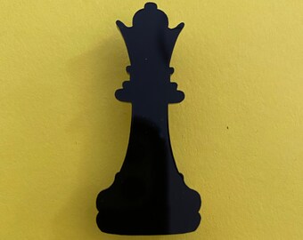 Queen chesspiece acrylic brooch