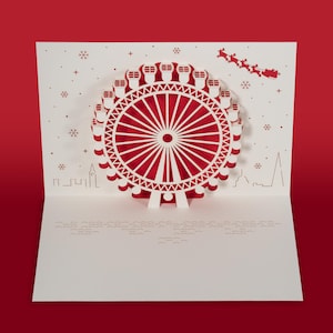 London Eye Weihnachts 3D Pop-Up Karte