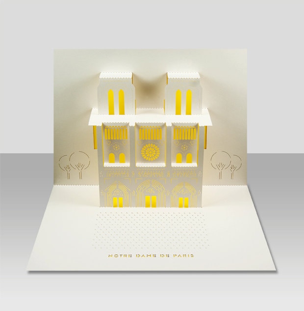Notre Dame Cathedral 3D pop-up card