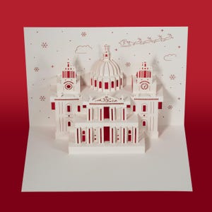 St. Paul's Kathedrale 3D Pop-Up Weihnachtskarte