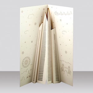 Carte pop-up 3D The Shard Christmas