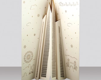 The Shard Christmas pop-up card