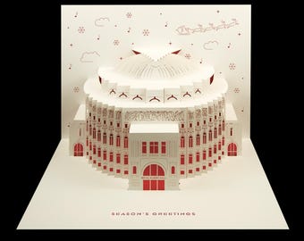 Biglietto pop-up natalizio 3D della Royal Albert Hall