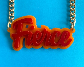 Fierce acrylic statement necklace