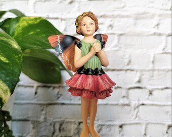 Zinnia Flower Fairy - NEW NOT in Box - Vintage - Series XVI - Retired Cicely Mary Barker Flower Fairy - Fairy Garden - Fairy Figurine
