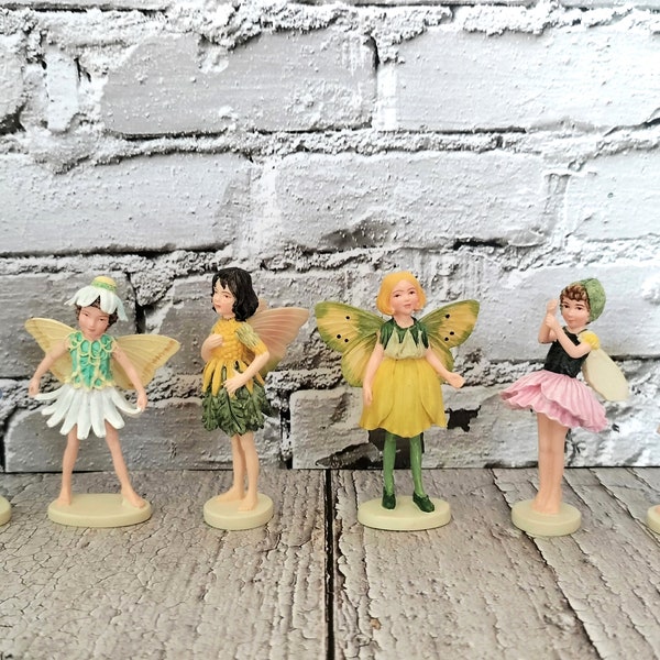 Set of 6 - TEENY TINY 2 1/2" Fairies - New NOT Boxed - Vintage & Retired - Cicely Mary Barker Flower Fairies - Fairy Garden - Figurine