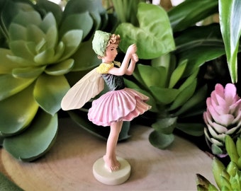 TEENY TINY - Shirley Poppy Fairy 2 1/2" - New Not Boxed - Vintage - Retired Cicely Mary Barker Flower Fairy - Fairy Garden - Figurine
