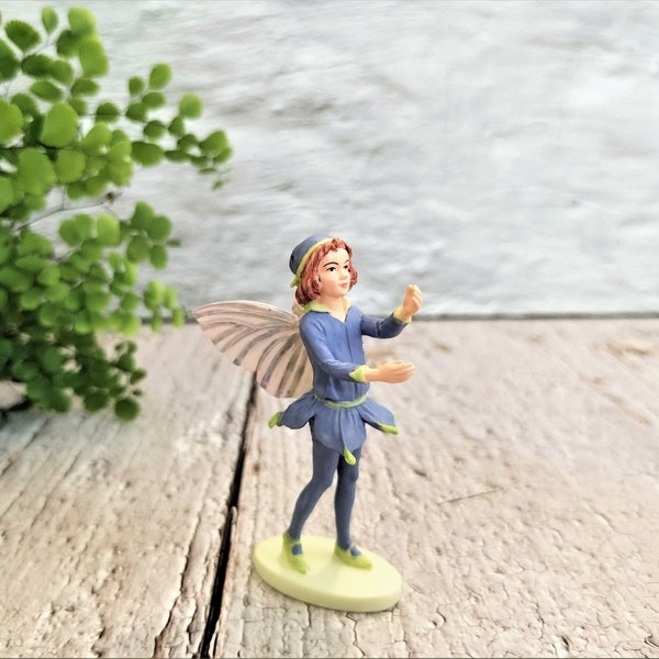 TEENY TINY - New in Box - 2 1/2" Speedwell Fairy - Vintage - Retired Cicely Mary Barker Flower Fairy - Fairy Garden - Figurine - On Base