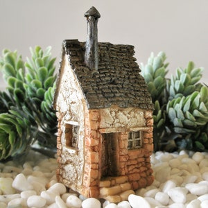 3" TINY House for Terrarium - Mini Fairy Garden - Miniature Garden - Mini House - Cottage
