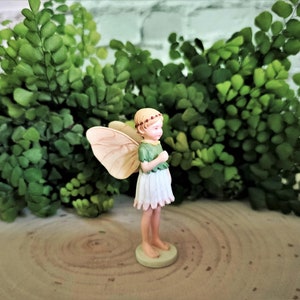 Daisy Fairy 2 1/2" - TEENY TINY - New in Box - Vintage - Retired - Cicely Mary Barker Flower Fairy - Fairy Garden - Fairy Figurine - On Base